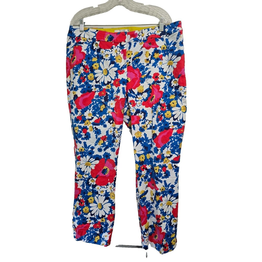 Boden Size 14 Womens Richmond Cropped Floral Pants Trousers